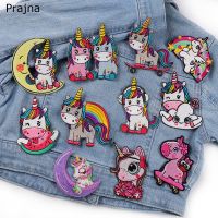 Patches DIY Rainbow Unicorn Embroidery Patch Cartoon/Animal Patch Iron On Patches For Clothing thermoadhesive Patches On Clothes Fashion Accessories