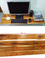 โต๊ะพับติดผนังไม้สักทอง ขารับสแตนเลส- foldable wall shelf - 100x40 cm