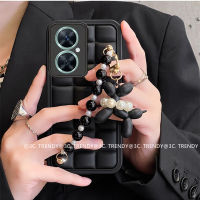 Phone Case เคส VIVO Y78 5G กระดานหมากรุกสีดำสร้อยข้อมือสุนัขไข่มุกแฟชั่นเคสโทรศัพท์ปกป้องเลนส์ฝาหลังแบบนิ่ม VIVOY78 5G 2023