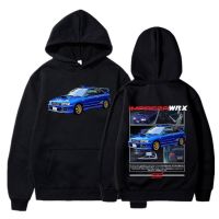 Anime Initial D Drift Racing Car AE86 Hoodie Takumi Fujiwara R34 Skyline GTR JDM Hoodies Casual Oversized Long Sleeve Sweatshirt Size XS-4XL