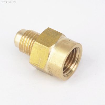 ▦¤▽ SAE Male 7/16 -20 UNF Fit Tube OD 1/4 - 1/4 NPT Female Brass SAE 45 Degree Pipe Fitting Connectors 1000 PSI