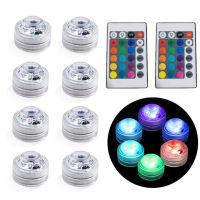 Remote Control  LED Underwater Light RGB Swimming Pool  Lights Remote Night Lamp For Outdoor Decoration Wedding Party Light Night Lights