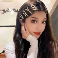 ┅☫ 4 pcs/set Korean star same style hair clip hair accessories retro personality letter side clip simple hollow metal hairpin