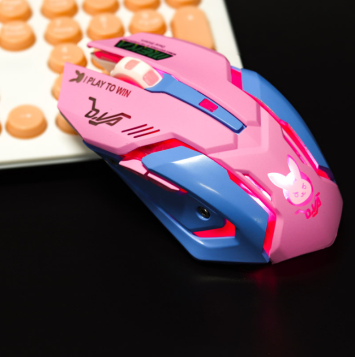 fashion-dva-sailor-moon-rabbit-2-4g-wireless-gaming-mouse-cartoon-mute-7-color-rgb-pink-game-mouse-for-girl