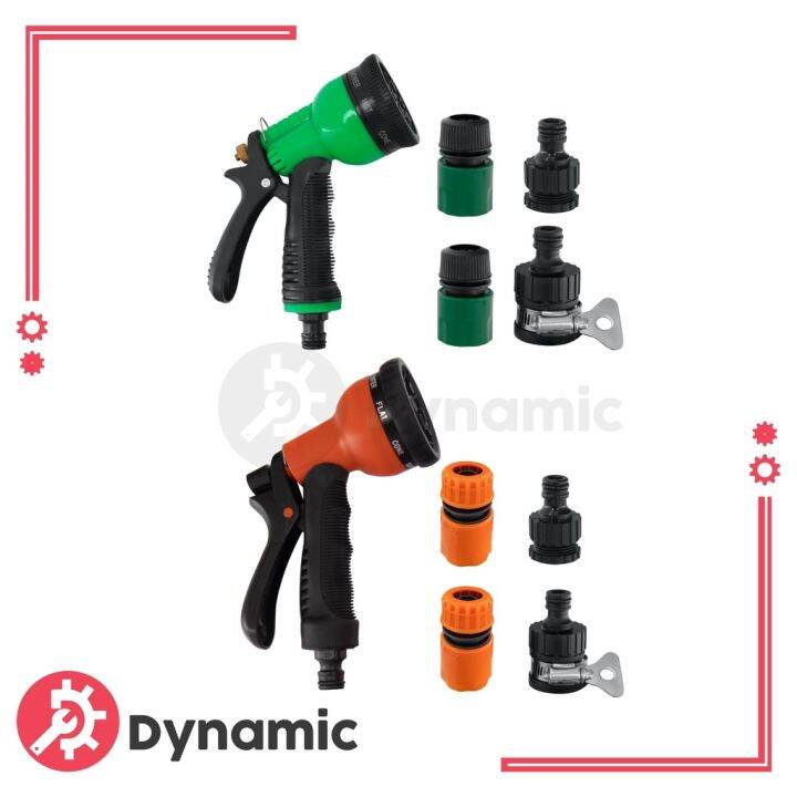 5 in 1 Garden Spray Set Heavy Duty Rubber Handle Quick Release Water