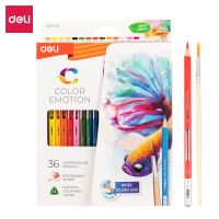 ชุดปากกาศิลปะดินสอสีน้ำ Deli 12 / 24/36ชุดปากกาวาดสีชุดดินสอสีไม้ระบายน้ำร่างภาพวาดเด็กสำหรับเด็ก