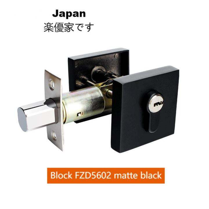 Alpha Td201 Japan Heavy Duty Single Cylinder Deadbolt Matte Platinum Black Square All Day 5306