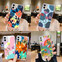 A-86 flower pattern อ่อนนุ่ม TPU เคสโทรศัพท์ หรับ OPPO Reno 5F A94 3 A93 2F F9 2Z A91 4Z A32 A95 5Z A55 F7 4F 6Z 5 A56 6 4 Pro Lite SE โปร่งใส ปก