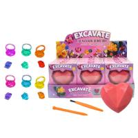 Dig Kit Gem Digging Kit Educational Science Gemstone Dig Kits Digs 12 Gems Rings for Collection Heart Shape Gem Digging Geology Kit Kids Learning &amp; Education Toys reliable