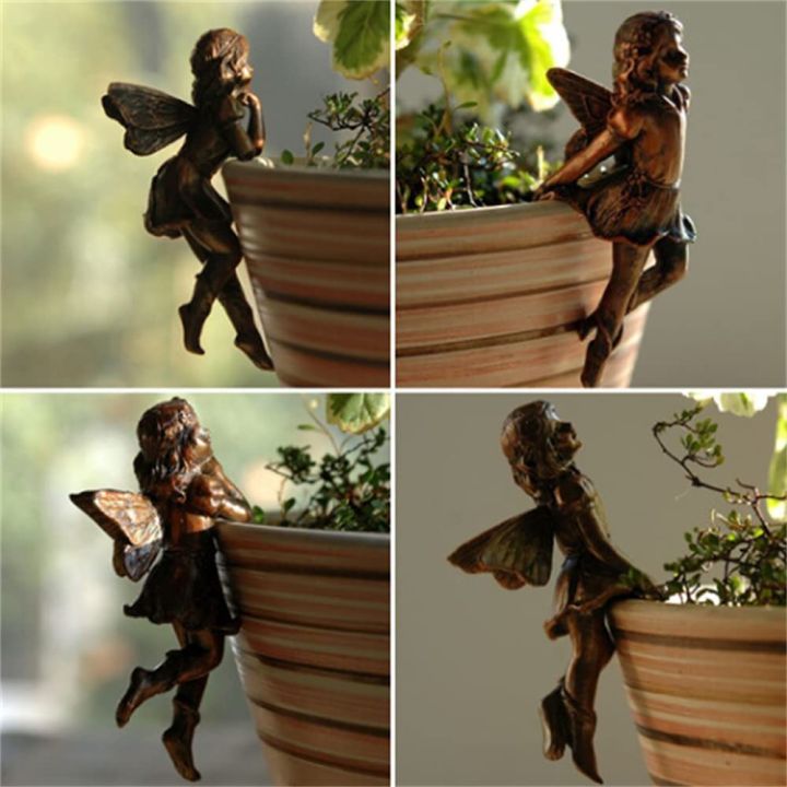 Fairy Pot Huggers Angel Jewelry Flower Pot Decoration Girl Hanging ...