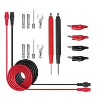 16Pcs Multimeter Test Probe Test Leads Kit Replace Test Wires Probes for Digital Multimeter Crocodile Clips U Type Probe Electrical Trade Tools Tester