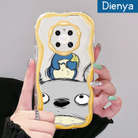 เคส Dienya สำหรับ Huawei Mate 30 Pro Mate 40 Pro P30โปร P40การ์ตูนน่ารักสีน้ำมันลาย Totoro เคสขอบโค้งใสเนื้อครีมใสเคสมือถือฝาครอบป้องกัน