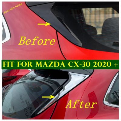 Chrome Car Rear Tailgate Window Spoiler Wing Decoration Panel Cover Trim Fit For Mazda CX-30 2020 - 2022 Accessories Exterior