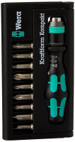 Wera - 5056653001 KK 10 Compact Bitholder and Bit Set, 10-Piece