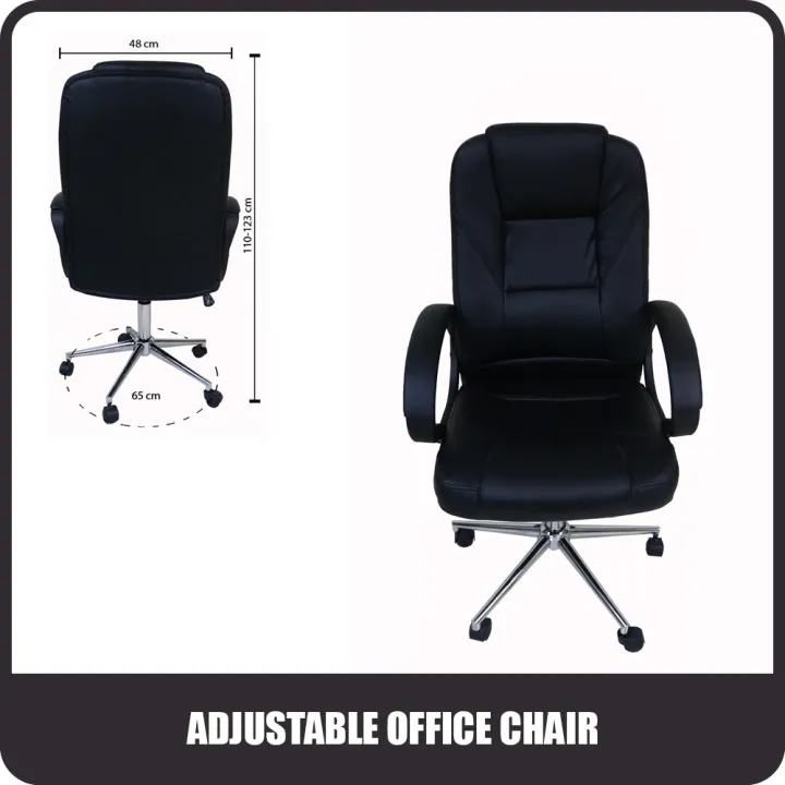 Office Chair HighBack, Leather Executive, Swivel, Adjustable Office