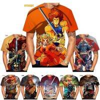 ฤดูร้อนใหม่คลาสสิกอะนิเมะฟ้าร้องแมวผสมสัตว์3D พิมพ์ ThunderCats ต่อสู้เสื้อยืดการ์ตูนตลก U Nisex แขนสั้นขนาด XS-5XL