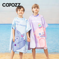 COPOZZ Children Bath Towel Boys ​Girl Soft Beach Cloak Unicorn Shark Cartoon Hooded Cloak Quick Dry Microfiber Swimming Bathrobe