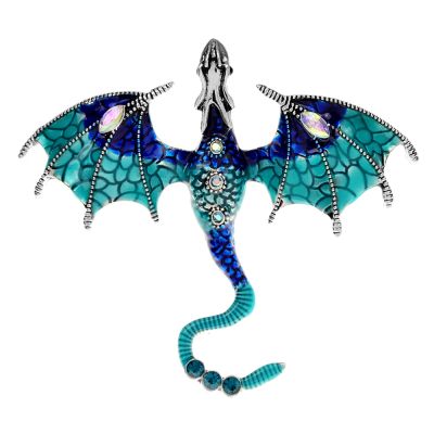CINDY XIANG Enamel Fly Dragon Brooch Beautiful Legand Animal Pin 3 Colors Available Winter Jewelry High Quality New 2022