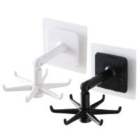 ♕▪ 360 Degrees Rotated Hooks Punch-free Storage Hooks Hanger Holder Bathroom Kitchen Organizer Bath Towel Storage Racks Holder