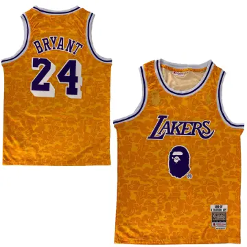 L] A Bathing Ape Bape Vintage Lakers Shooting Shirt Jersey
