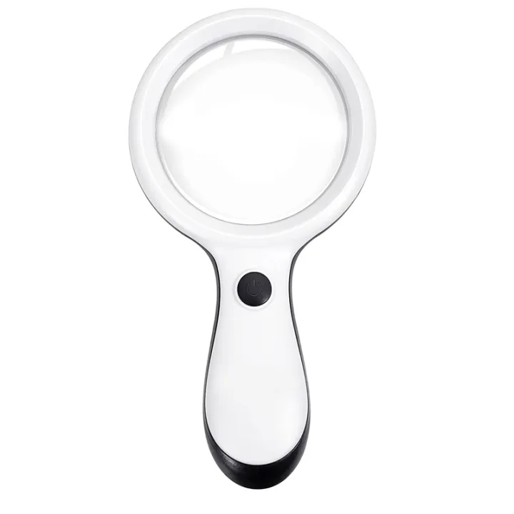 Handheld Magnifier with Light 10X Magnification Portable Magnifying 18