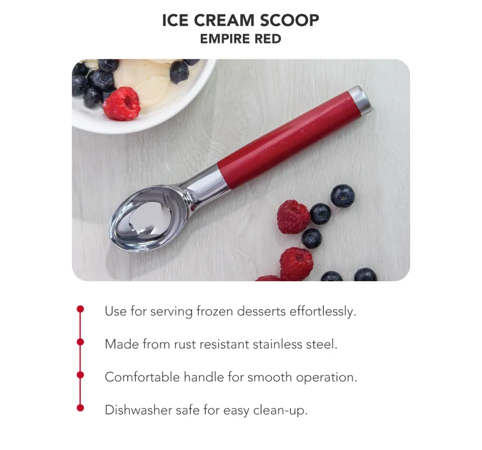 KitchenAid Ice Cream Scoop - Empire Red