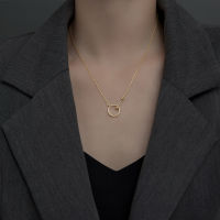 WANTME Real 925 Sterling Silver Fashion Korean Minimalism Geometric Round Chain Bead Pendant Necklace for Women Gothic Jewelry