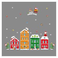 DIY Merry Christmas Santa Claus Household Wall Sticker Festival Decals Santa Murals Windows Decorations for Shop Decor