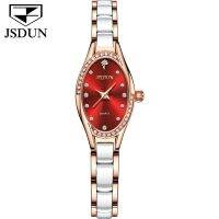 JSDUN 8842 Waterproof Watch For Women Fashion Quartz Ceramic Band Women Wristwatch