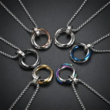 Wedding ring necklace on sale men