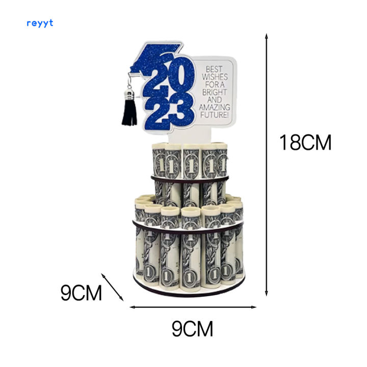 ghj-2023เค้กสำหรับจบการศึกษาใหม่เงินที่สร้างสรรค์ผู้ถือเงินที่จัดแสดงของตกแต่งสำหรับการวางเงิน