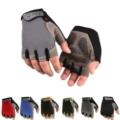 Anti Slip Shock Breathable Half Finger Gloves Men Women Half Finger Gloves Breathable Cycling Gloves Bicycle Gloves Bike Gloves