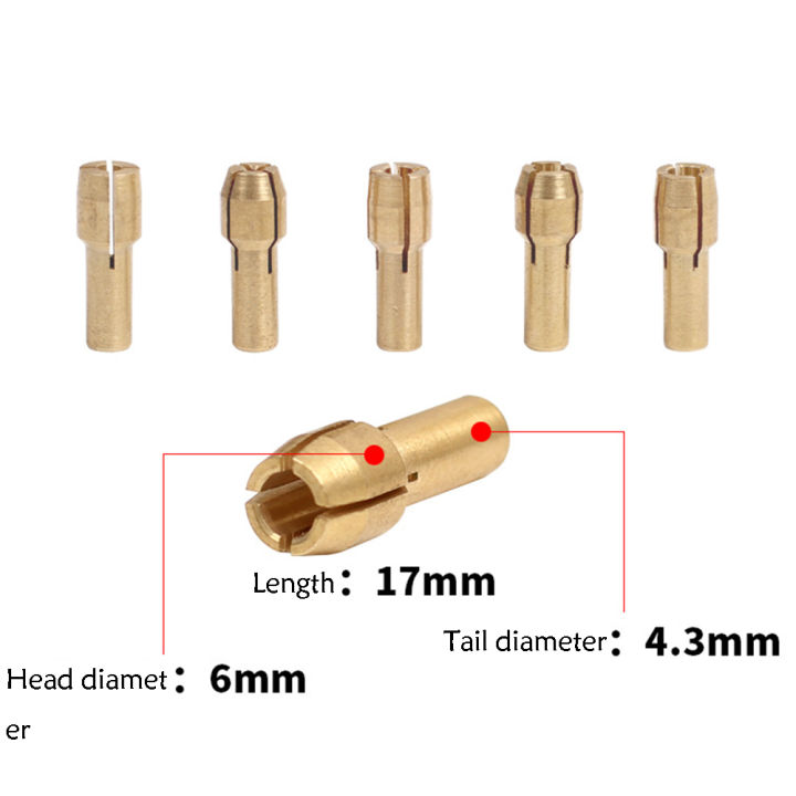 10pcs-เจาะ-chucks-bits-ทองเหลือง-collet-mini-chuck-สำหรับเครื่องมือโรตารี่-dremel-4-3มม-dia-0-5มม-3-2มม-อุปกรณ์เสริม