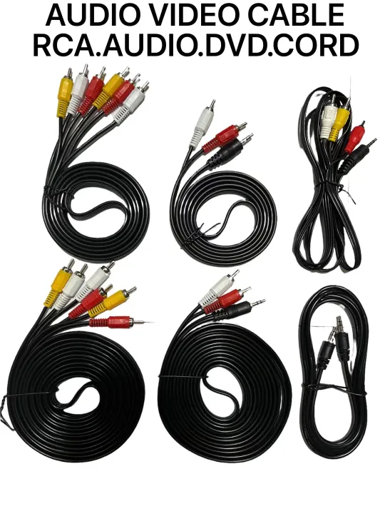 Audio Video Cable, RCA Cord, Audio Cord, DVD Cord Lazada PH