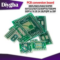 【CW】 5PCS PCB board  KIT SMD to DIP SOP8/14/16/20/24/SOT23/QFN/QFP Converter Plate for experiment