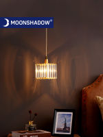 MOONSHADOW Pendant Lights Modern Crystal Led Full Brass Nordic Living Room Lights For Bedroom Decoration Industrial Lamp 220V