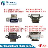 Bluesky พอร์ตหัวชาร์จ USB ดั้งเดิมสำหรับ Xiaomi Black Shark 1 2 3 4 4S 5rs 5Pro BlackShark อะไหล่แท่นช่องเสียบเครื่องชาร์จวันที่