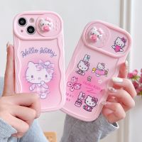 （misty shop）Sanrio 3D Hello Kitty เดิม,เคสป้องกันกล้องแบบเลื่อนเคสสำหรับไอโฟน14 13 12 11 Pro Max Plus Max Plus เคสโทรศัพท์ทั้งเครื่อง Y2k