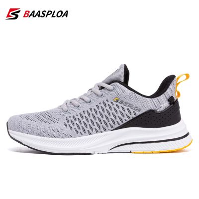 Baasploa Lightweight Running Shoes For Men 2022 Mens Designer Mesh Casual Sneakers Lace-Up Male Outdoor Sports Tennis Shoe