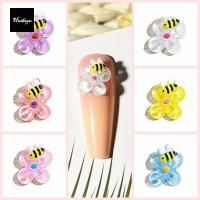 HUIHEYU 20pcs Flatback แบน ตุ๊กตาผึ้งเรซิน Floret 810มม. Cabochons งานฝีมืองานประดิษฐ์ ดีไอวาย มินิมินิ เครื่องประดับหลังเบี้ยแบน การเพิ่มเล็บ