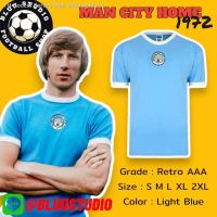 ❇◐ Daisy Mac- bluu⚽พร้อมส่งจากไทย?? เสื้อบอล แมนซิตี้ย้อนยุค เหย้า ปี 1972 Retro Manchester City Home 1972 เกรดดีที่สุด