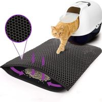 Pet Cat Litter Mat Waterproof Double Layer Pet Litter Box Mat Non-slip Cat Pad Washable Bed Mat Clean Pad Cats Accessories