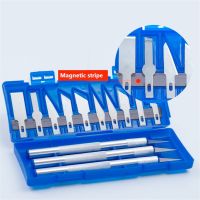 【YF】 13Pcs Carving Craft Sculpture Paper Cutting Blade Precision Engraving Cutter Non-Slip Hand Tool Art Hobby Repair Set