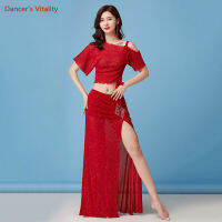 Belly Dance หญิงเซ็กซี่ Elegant Top Training เสื้อผ้าชุดใหม่อาชีพกระโปรงฝึกเสื้อผ้าชุดฤดูร้อน...