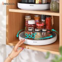 【CC】☁  ECOCO Rotating Storage Rack Multifunction Fruits Seasoning Organizer Shelf Non-slip Holder kitchen Supplies