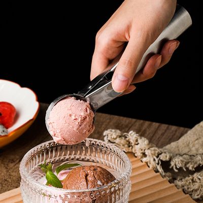 Ice Cream Scoop Stainless Steel Ice Cream Spoon Watermelon Baller Scooper Fruit Dessert Spoon Ice Cream Ball Maker Kitchen Tools