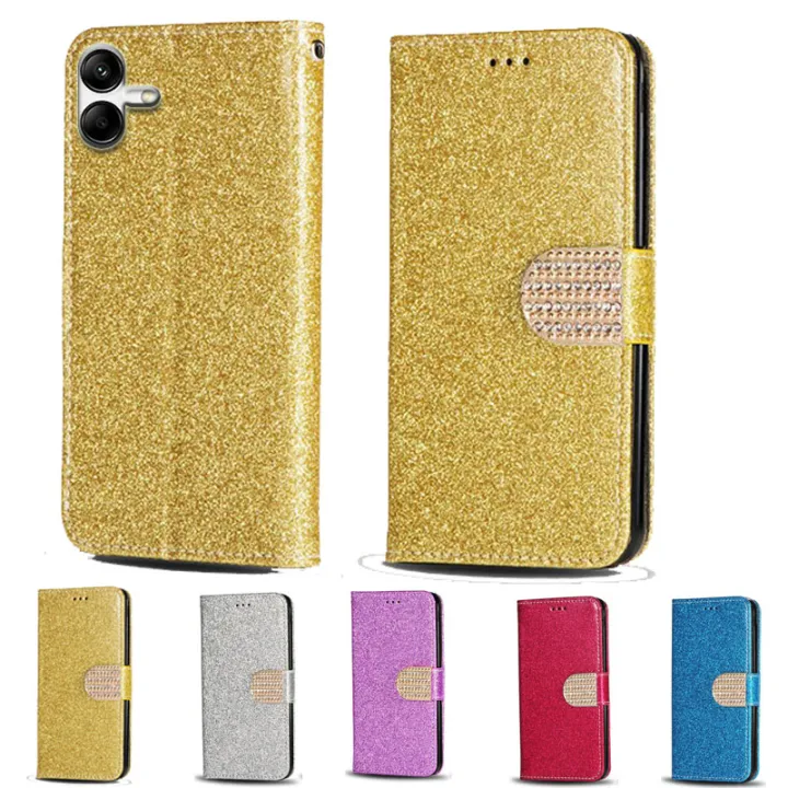 Vcmis Flip Stand Case Cover For Samsung Galaxy A04 A04e Pu Glitter Leather Wallet Card Slot 1163