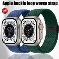 ☜☜ Block Buckle Loop Woven Correas Nylon Bracelet Iwatch Series 7 8 ultra 5 4 3 Loop Woven Correas Nylon Bracelet Iwatch 45mm 49mm