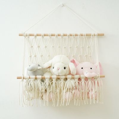 【YF】 Nursery Toy Macrame Shelves Organizers Storage Boho Home Decor Display Stand Shelf for Kids Living Room Bedroom Decoration Gift