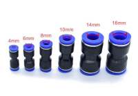 นิวเมติก Fittingpu4 Pu6 Pu8 Pu10 Pu12 Pu14 Pu16ตรง Push In ตัวเชื่อมต่อ Air Tube Joint Coupler 8-6 10-8 Pg10-6 Pg8-4